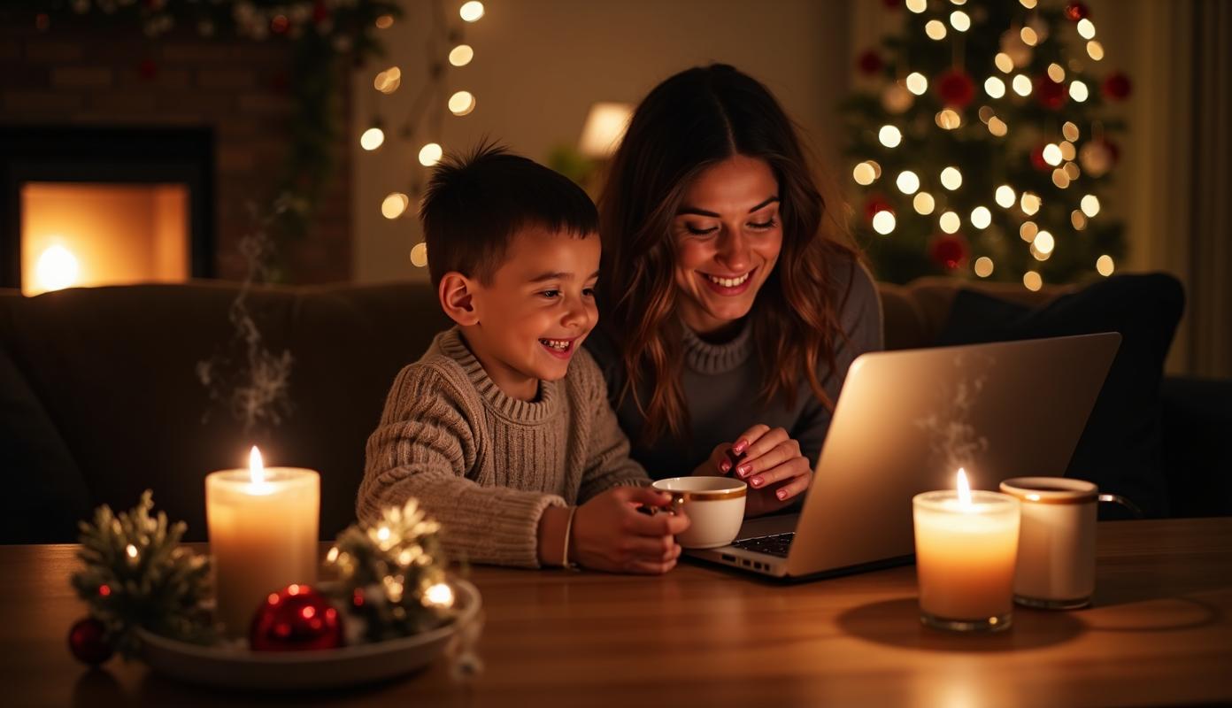 Familiehygge med kortspil og kakao